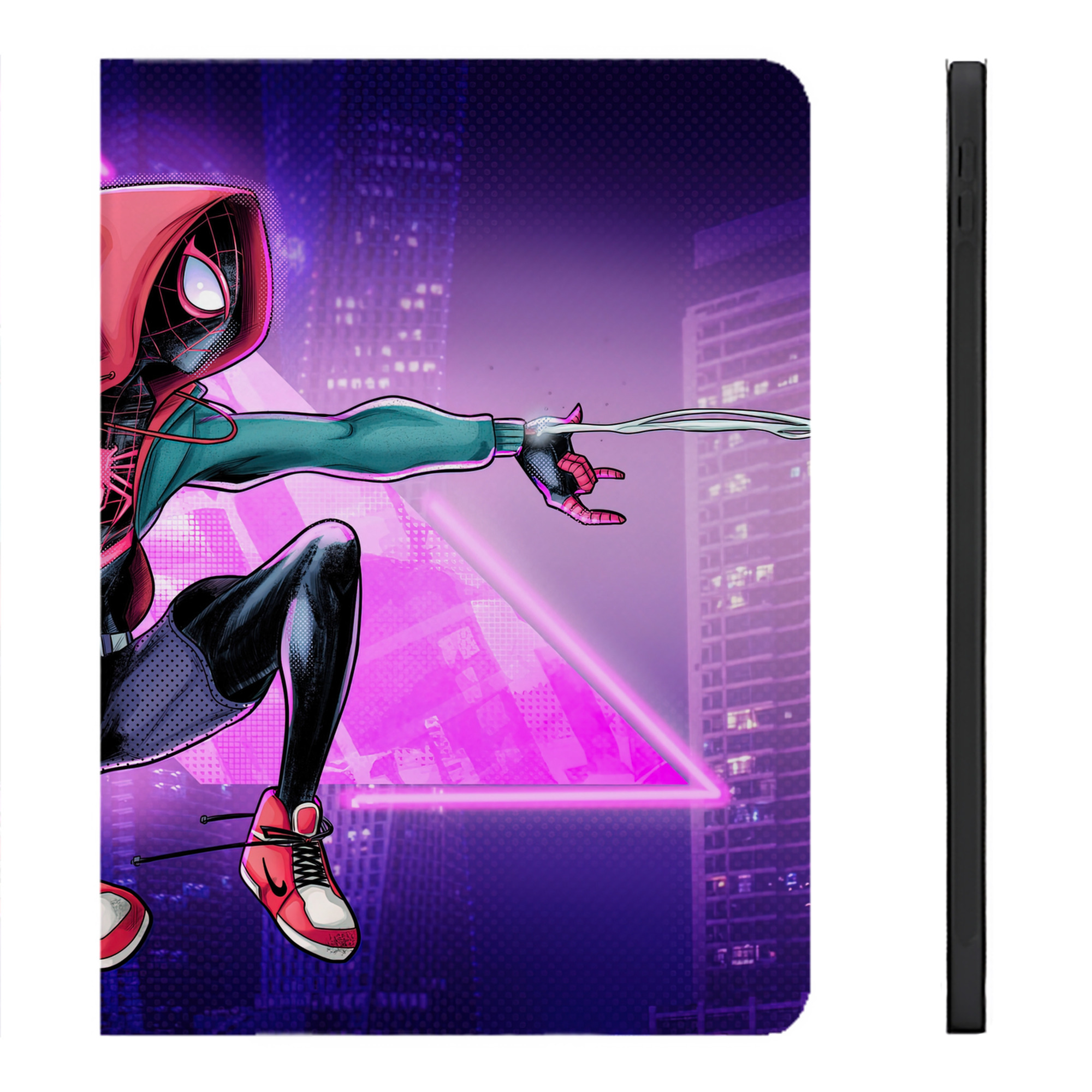 （画像用） Spider Man スパイダーマン IPadケース ペンホルダー付き ブックスタイルデザイン